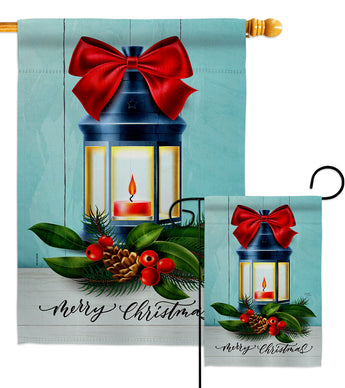 Christmas Lantern - Christmas Winter Vertical Impressions Decorative Flags HG114244 Made In USA