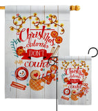 Christmas Calories - Christmas Winter Vertical Impressions Decorative Flags HG114246 Made In USA