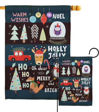 Christmas Gathering - Christmas Winter Vertical Impressions Decorative Flags HG114253 Made In USA
