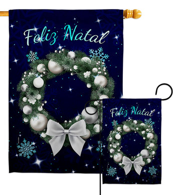 Vela Feliz Navidad - Christmas Winter Vertical Impressions Decorative Flags HG120016 Made In USA