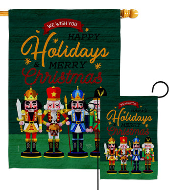 Nutcracker Holiday - Christmas Winter Vertical Impressions Decorative Flags HG120021 Made In USA