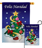 Felíz Navidad - Christmas Winter Vertical Impressions Decorative Flags HG120028 Made In USA