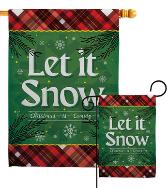 Christmas Snow - Christmas Winter Vertical Impressions Decorative Flags HG120281 Made In USA