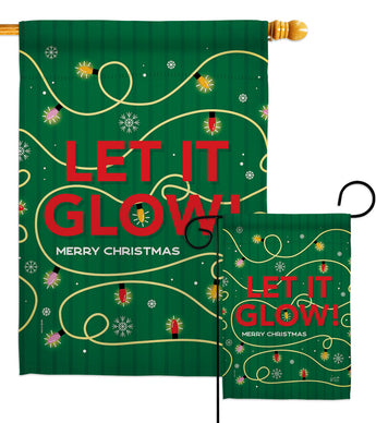 Christmas Glow - Christmas Winter Vertical Impressions Decorative Flags HG130432 Made In USA