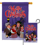 Christmas Carol - Christmas Winter Vertical Impressions Decorative Flags HG137101 Made In USA