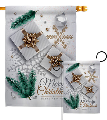 Christmas Presents - Christmas Winter Vertical Impressions Decorative Flags HG137280 Made In USA