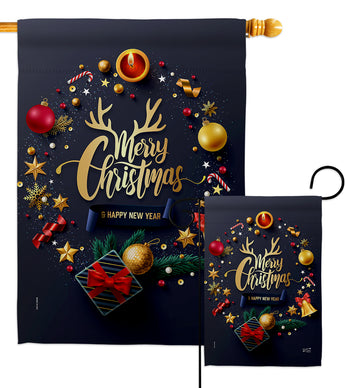 Christmas & New Year - Christmas Winter Vertical Impressions Decorative Flags HG137286 Made In USA