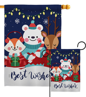 Christmas Buddy - Christmas Winter Vertical Impressions Decorative Flags HG137299 Made In USA