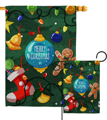 Lightful Christmas Ornament - Christmas Winter Vertical Impressions Decorative Flags HG137308 Made In USA
