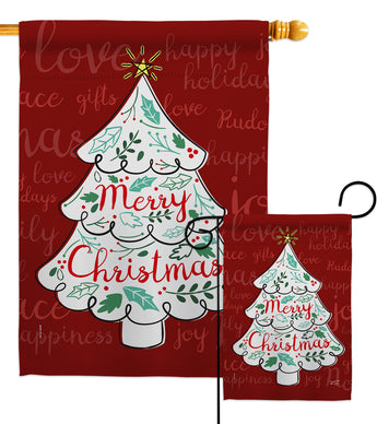 The Christmas Tree - Christmas Winter Vertical Impressions Decorative Flags HG137310 Made In USA