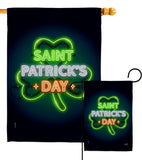 Saint Pat Neon - Christmas Winter Vertical Impressions Decorative Flags HG137313 Made In USA