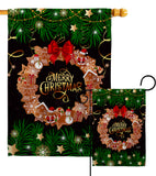 Christmas Wreath - Christmas Winter Vertical Impressions Decorative Flags HG137339 Made In USA