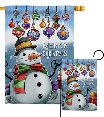 Ornament Snowman - Christmas Winter Vertical Impressions Decorative Flags HG137357 Made In USA