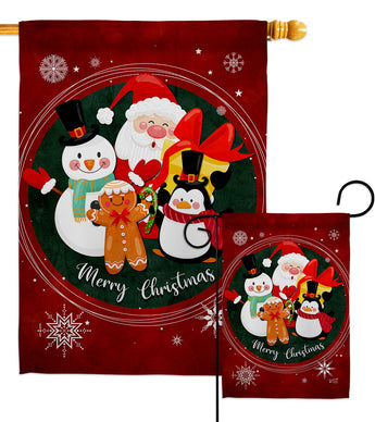 Holidays friends - Christmas Winter Vertical Impressions Decorative Flags HG137617 Made In USA