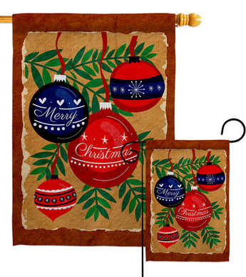 Christmas Ornaments - Christmas Winter Vertical Impressions Decorative Flags HG137635 Made In USA