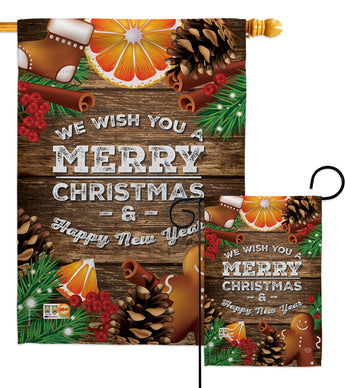 Christmas Spirt - Christmas Winter Vertical Impressions Decorative Flags HG192048 Made In USA