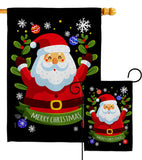 Cute Santa - Christmas Winter Vertical Impressions Decorative Flags HG192239 Made In USA