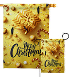 Golden Christmas - Christmas Winter Vertical Impressions Decorative Flags HG192250 Made In USA