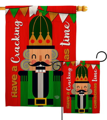 Cracking Christmas - Christmas Winter Vertical Impressions Decorative Flags HG192259 Made In USA