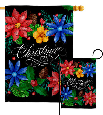 Christmas Bouquet - Christmas Winter Vertical Impressions Decorative Flags HG192709 Made In USA