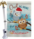 Owl Xmas - Christmas Winter Vertical Impressions Decorative Flags HG114004 Made In USA