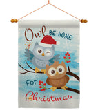 Owl Xmas - Christmas Winter Vertical Impressions Decorative Flags HG114004 Made In USA