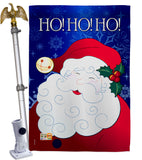 Santa Ho Ho Ho - Christmas Winter Vertical Impressions Decorative Flags HG114064 Made In USA