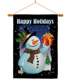 Holiday Snowman - Christmas Winter Vertical Impressions Decorative Flags HG114080 Made In USA