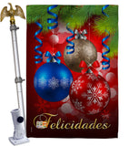 Felicidades - Christmas Winter Vertical Impressions Decorative Flags HG114084 Imported
