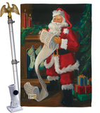 Santa's List - Christmas Winter Vertical Impressions Decorative Flags HG114088 Made In USA