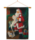 Santa's List - Christmas Winter Vertical Impressions Decorative Flags HG114088 Made In USA