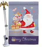 Santa's Star - Christmas Winter Vertical Impressions Decorative Flags HG114089 Made In USA