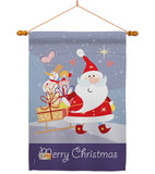 Santa's Star - Christmas Winter Vertical Impressions Decorative Flags HG114089 Made In USA