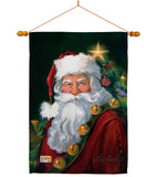 Santa Portrait - Christmas Winter Vertical Impressions Decorative Flags HG114095 Made In USA