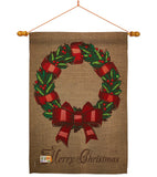 Wreath - Christmas Winter Vertical Impressions Decorative Flags HG114108 Made In USA