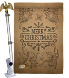Merry Christmas Bells - Christmas Winter Vertical Impressions Decorative Flags HG114113 Made In USA