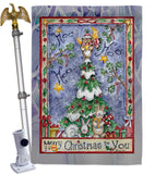 Merry Christmas to You - Christmas Winter Vertical Impressions Decorative Flags HG114124 Made In USA