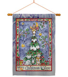 Merry Christmas to You - Christmas Winter Vertical Impressions Decorative Flags HG114124 Made In USA