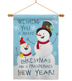 Snowman Wishing You - Christmas Winter Vertical Impressions Decorative Flags HG114146 Made In USA