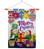 Santa Helper Merry Christams - Christmas Winter Vertical Impressions Decorative Flags HG114147 Made In USA