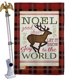 Cheer to Reindeer - Christmas Winter Vertical Impressions Decorative Flags HG114182 Made In USA