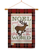 Cheer to Reindeer - Christmas Winter Vertical Impressions Decorative Flags HG114182 Made In USA