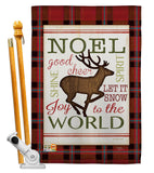 Cheer to Reindeer - Christmas Winter Vertical Impressions Decorative Flags HG114182 Made In USA