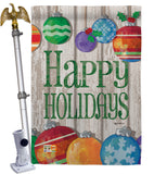 Colorful Ornament Holidays - Christmas Winter Vertical Impressions Decorative Flags HG114186 Made In USA