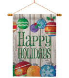 Colorful Ornament Holidays - Christmas Winter Vertical Impressions Decorative Flags HG114186 Made In USA