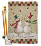 Have Fun at Christmas - Christmas Winter Vertical Impressions Decorative Flags HG114187 Made In USA