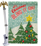 Christmas Bling It On - Christmas Winter Vertical Impressions Decorative Flags HG114196 Made In USA