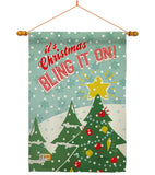 Christmas Bling It On - Christmas Winter Vertical Impressions Decorative Flags HG114196 Made In USA