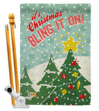 Christmas Bling It On - Christmas Winter Vertical Impressions Decorative Flags HG114196 Made In USA