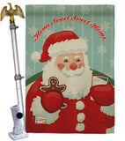 Sweet Home Santa - Christmas Winter Vertical Impressions Decorative Flags HG114200 Made In USA